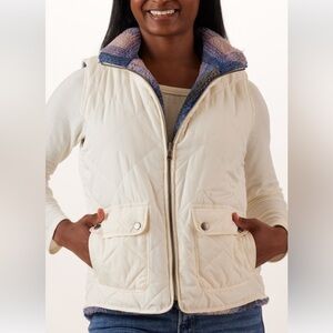 mia & tess Reversible Quilted Texture Vest Size Small